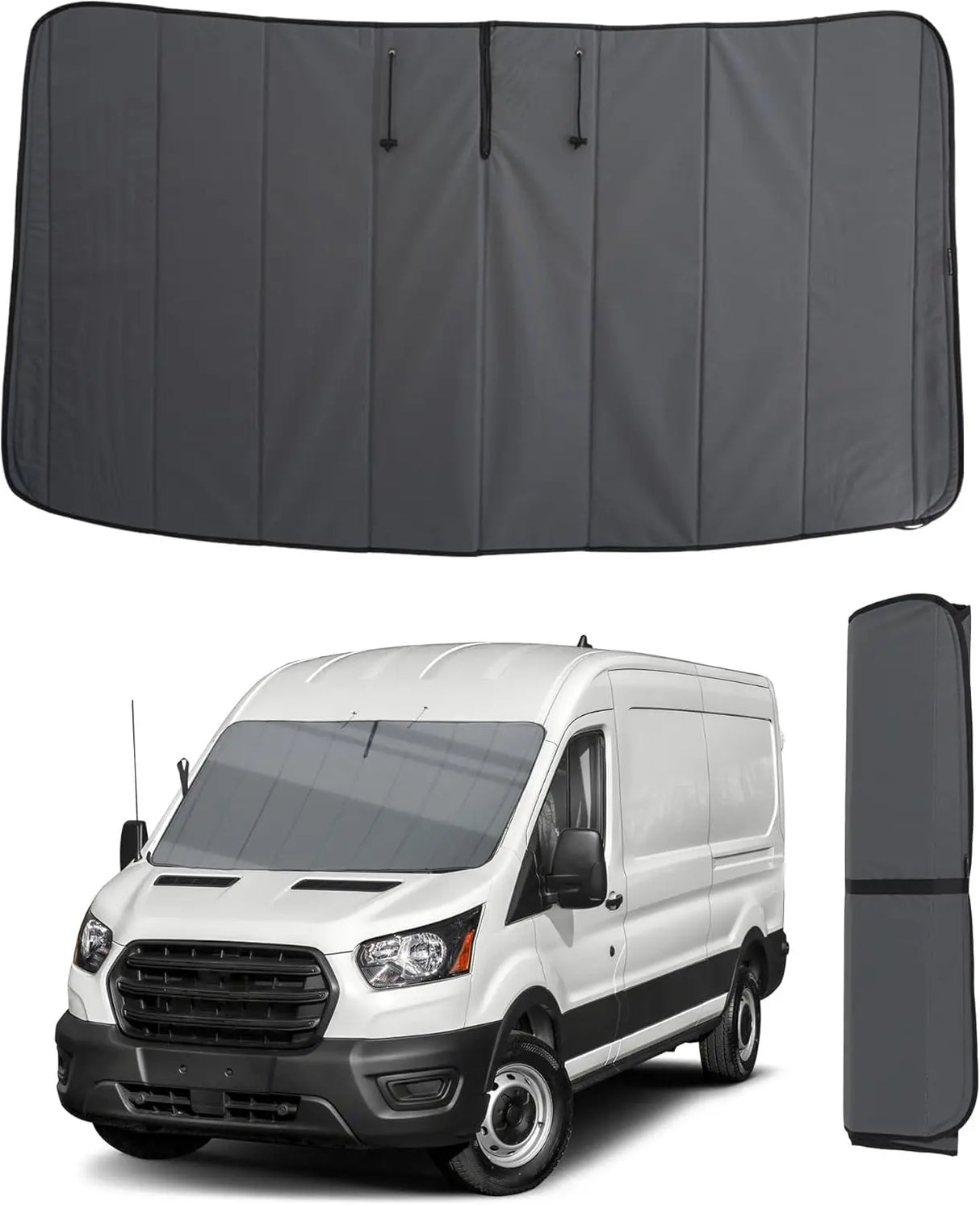 MELIPRON Window Cover Fits for Ford Transit High/Medium Roof Front Windshield Cover for Van