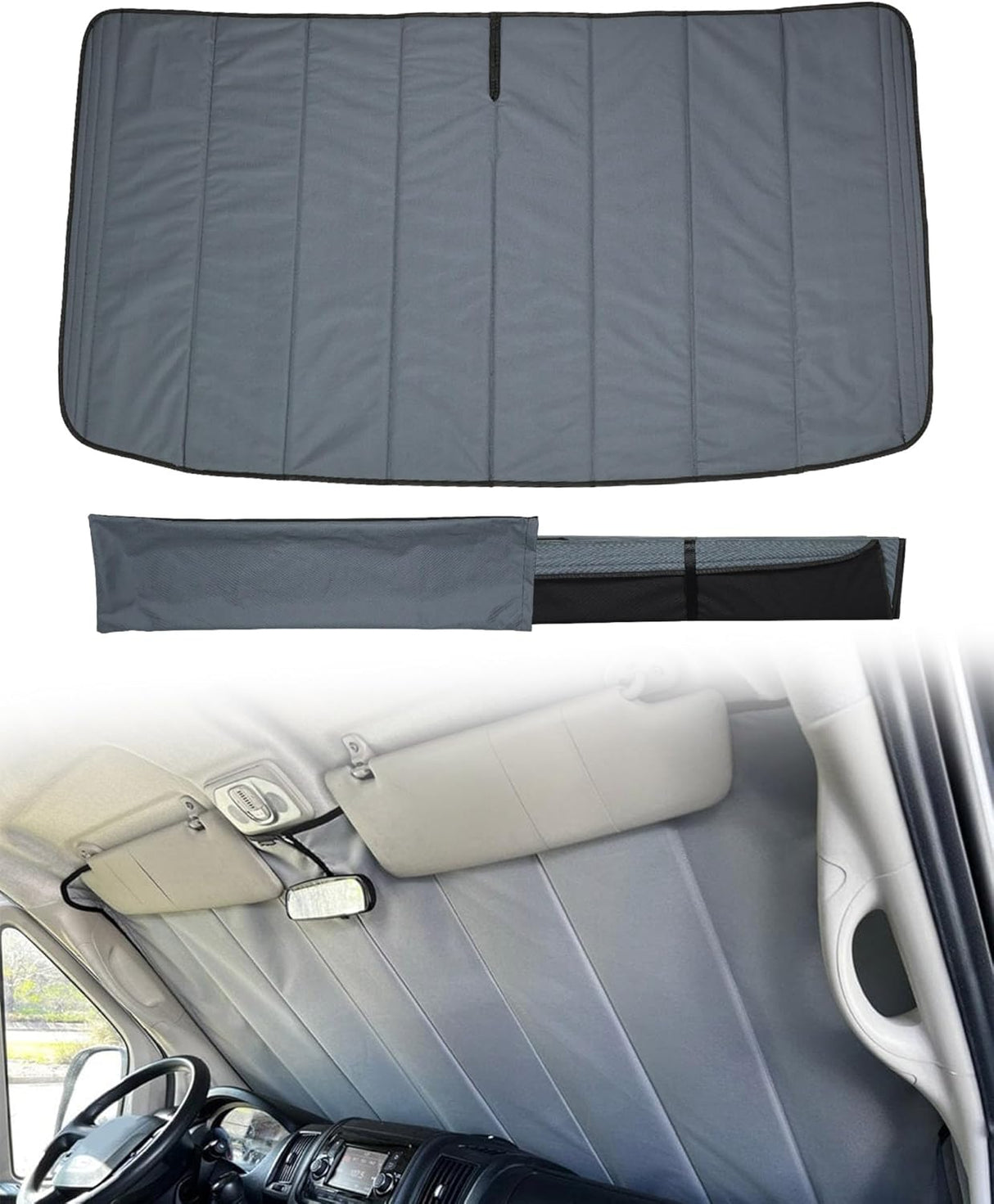 Insulated Blackout Van Windshield Covers for RAM Promaster - MELIPRON