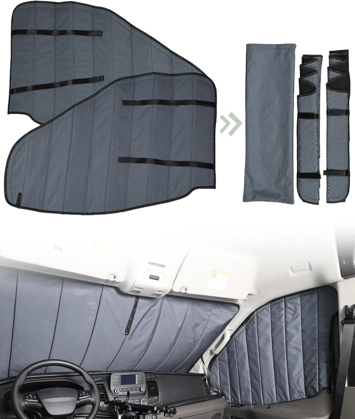 Insulated Blackout Van Window Covers for Ford Transit 150 250 350 - MELIPRON