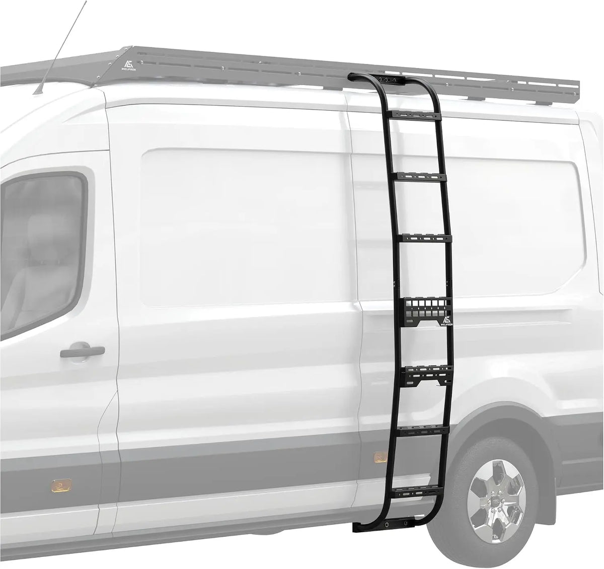 MELIPRON Van Side Ladder with MOLLE Panels Fit for Ford Transit Mid Roof