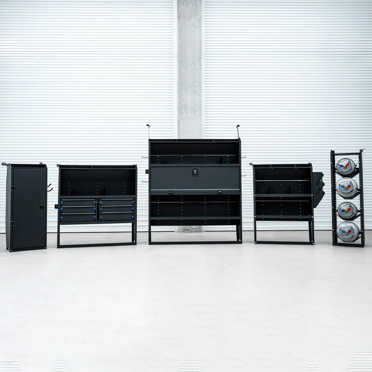 46" H x 13" D Steel Cargo Van Shelving Storage with Door-19