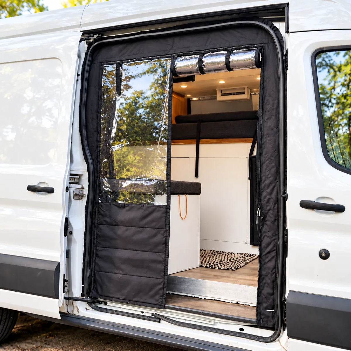 MELIPRON Insulated Side Door Chill Curtain for 2015-2026 Ford Transit Medium & High Roof