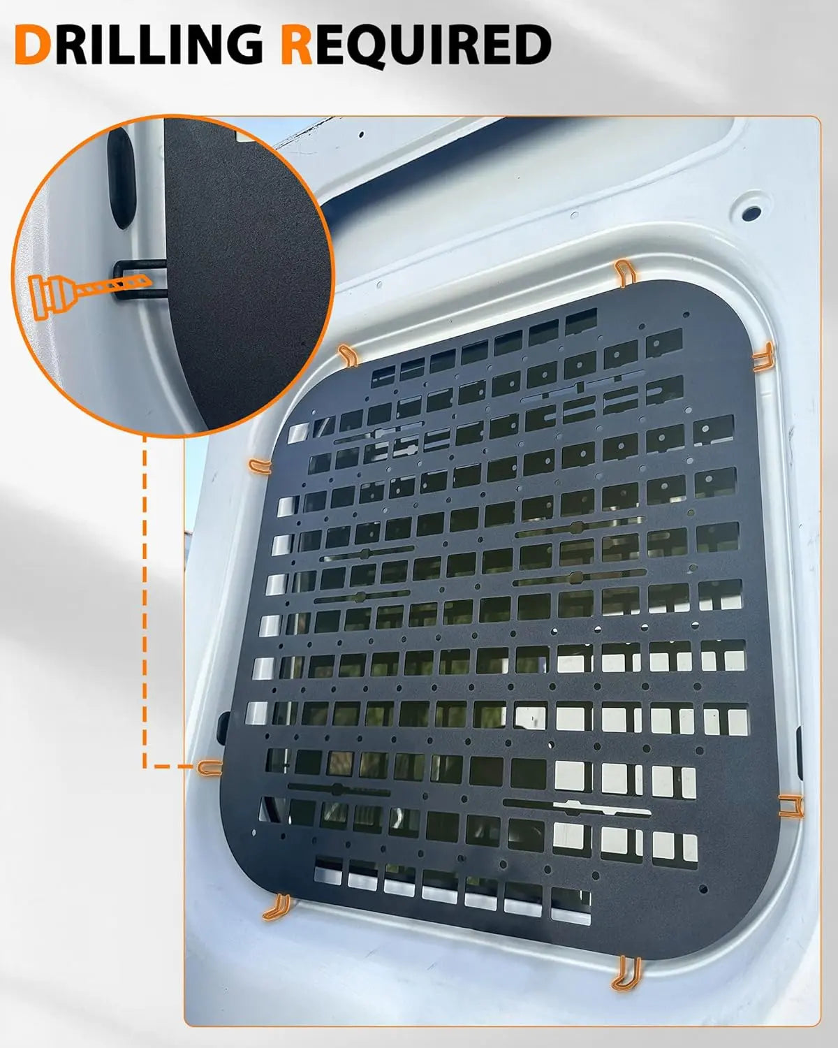 2Pcs Rear Security Window Screens Molle Panel for RAM ProMaster - MELIPRON