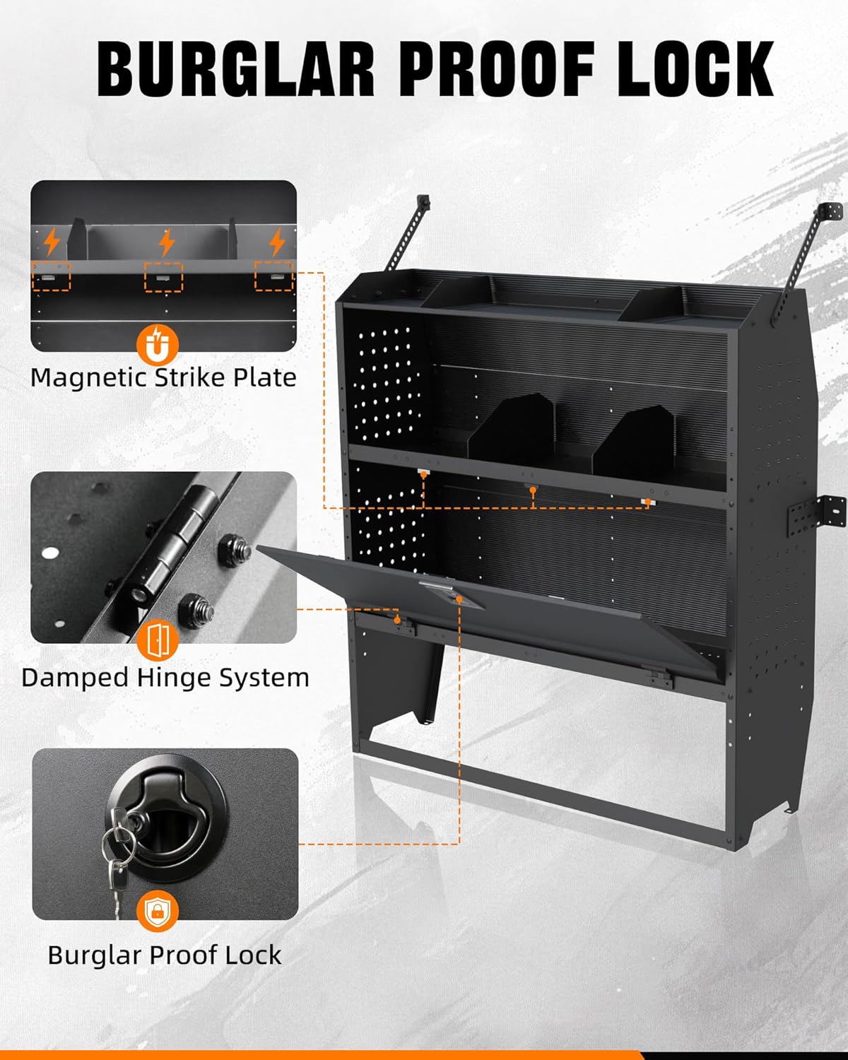 43" H x 13" D Steel Cargo Van Shelving Storage-4