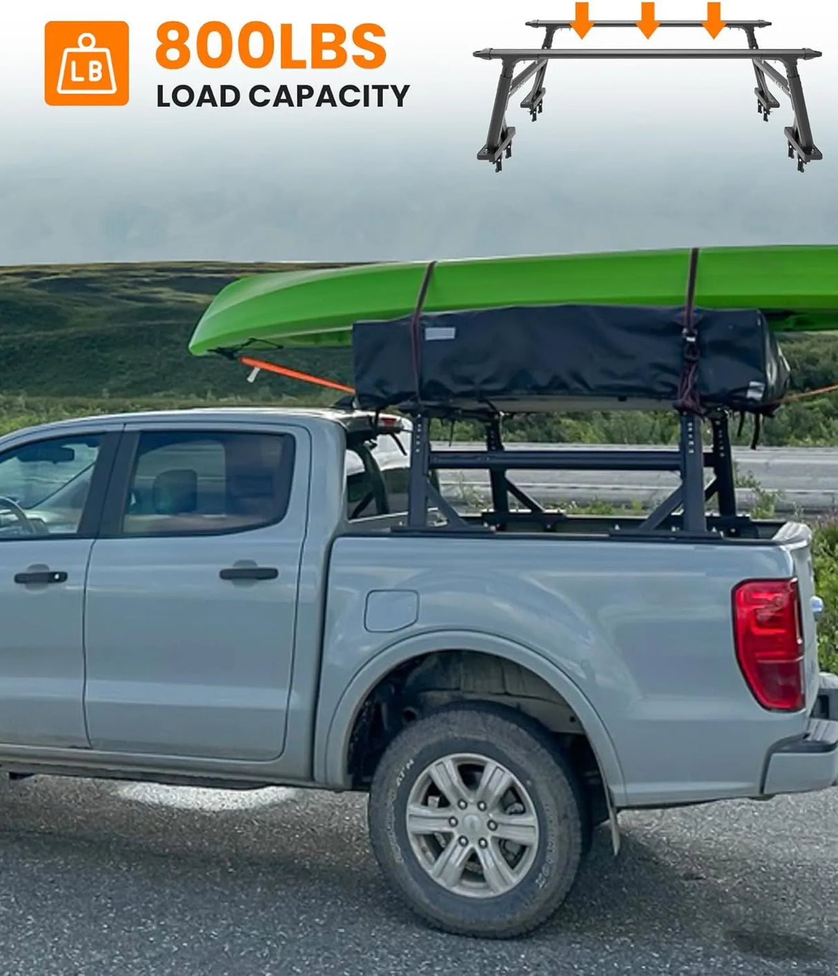 Truck Bed Rack for Truck w/Inner Rail System-9