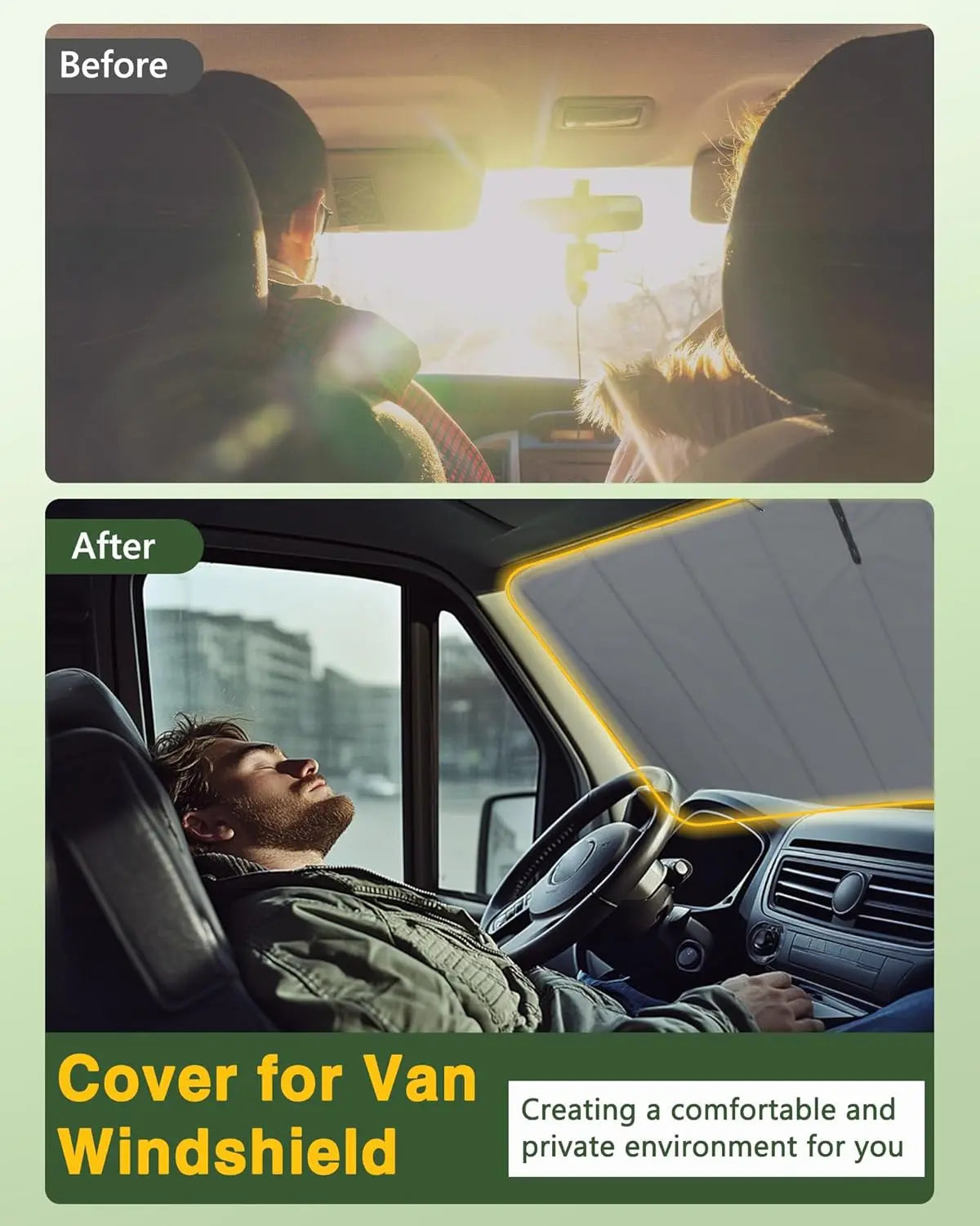 Magnetic Front Windshield Cover for Mercedes-Benz Sprinter Van NCV3/VS30 2007- on - MELIPRON