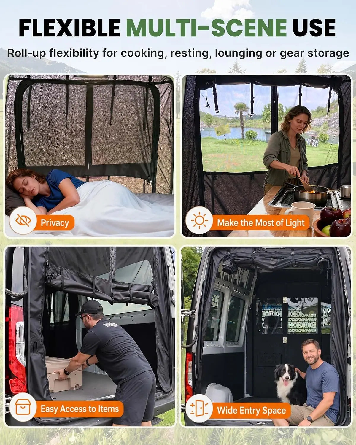 MELIPRON Van Bug Screen for Mercedes-Benz Sprinter Rear Door High Roof 2007-2026