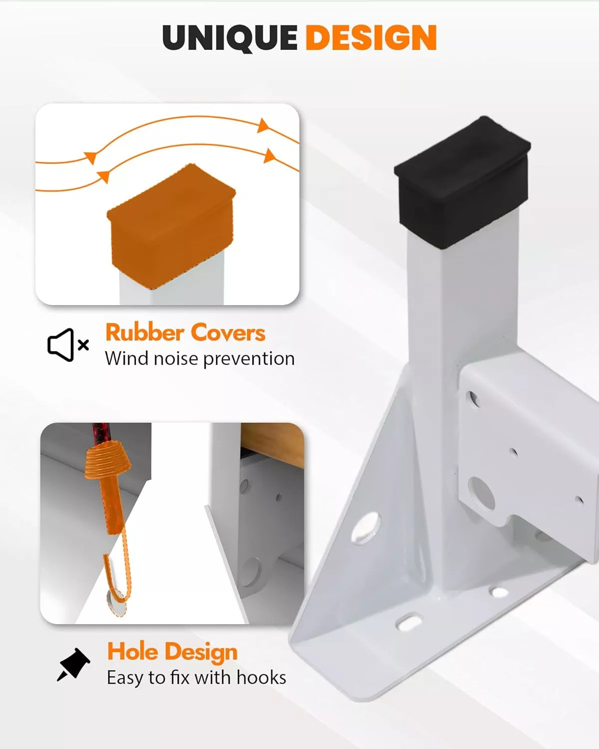 Melipron Van Roof Ladder Racks with Wind Deflector-7