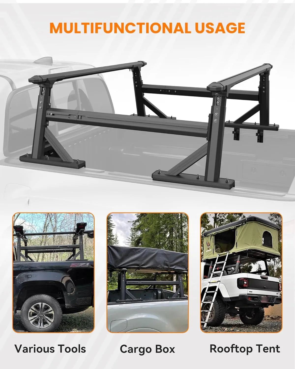 Truck Bed Rack for Truck w/Inner Rail System-12