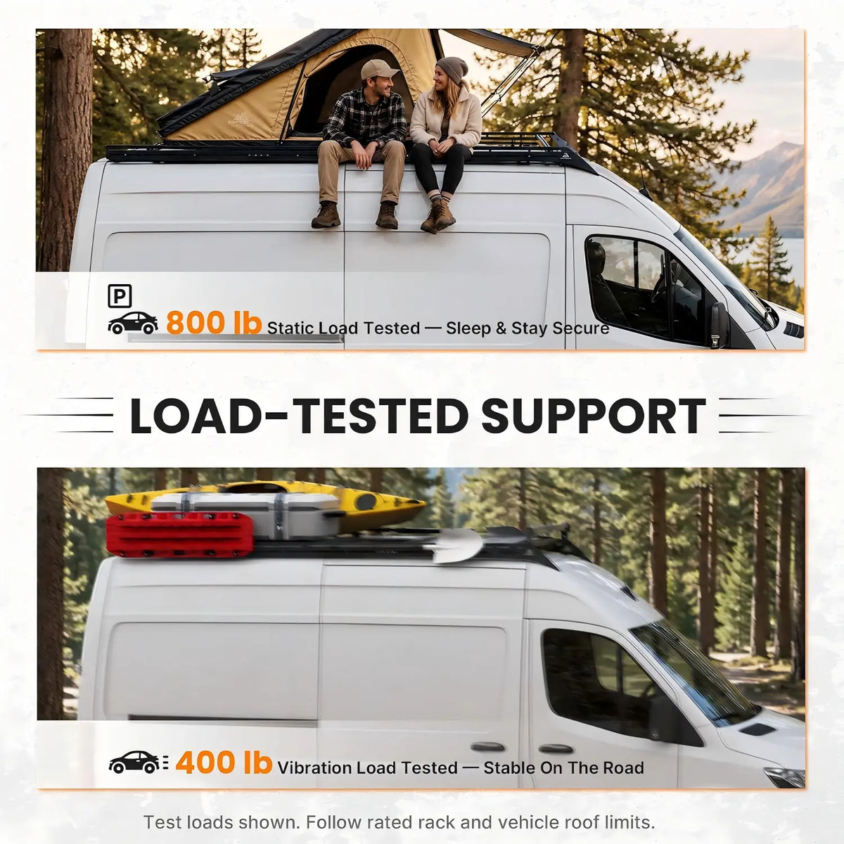 MELIPRON Aluminum Roof Rack for Mercedes-Benz Sprinter 144" WB High Roof