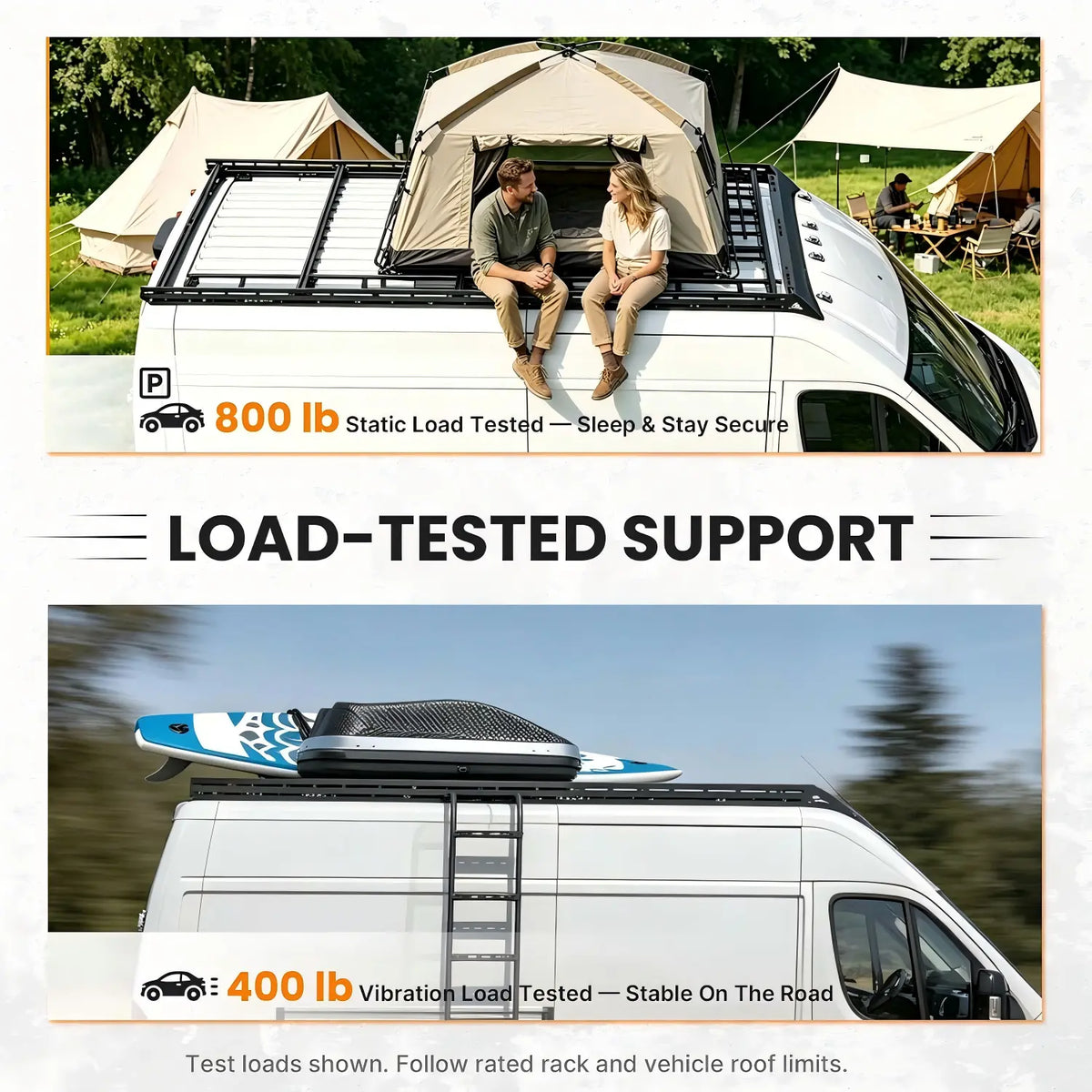 【Preorder】MELIPRON Aluminum Van Roof Rack for RAM ProMaster 159" High Roof - Late October Delivery