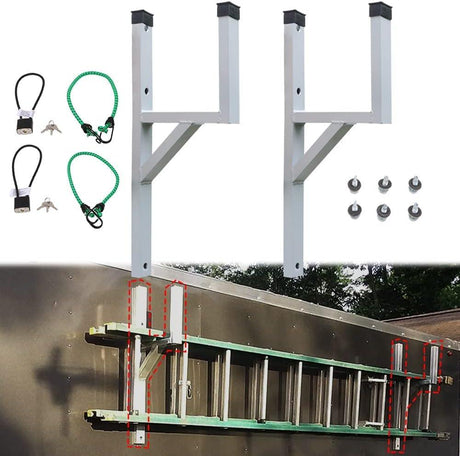 2x Aluminum Side Mount Trailer Ladder Rack - MELIPRON