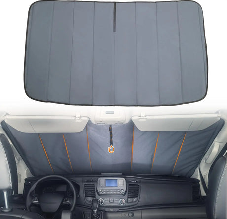 MELIPRON Window Cover Fits for Ford Transit High/Medium Roof Front Windshield Cover for Van