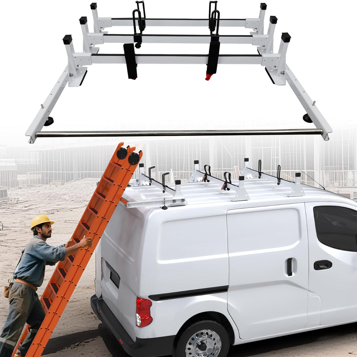 MELIPRON Steel Van Roof Rack Fit for Nissan NV200, Chevy City Express ...