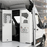 MELIPRON Van Partition with Hinged Door Fit for 2014-2026 Ford Transit 150/250/350 High Roof
