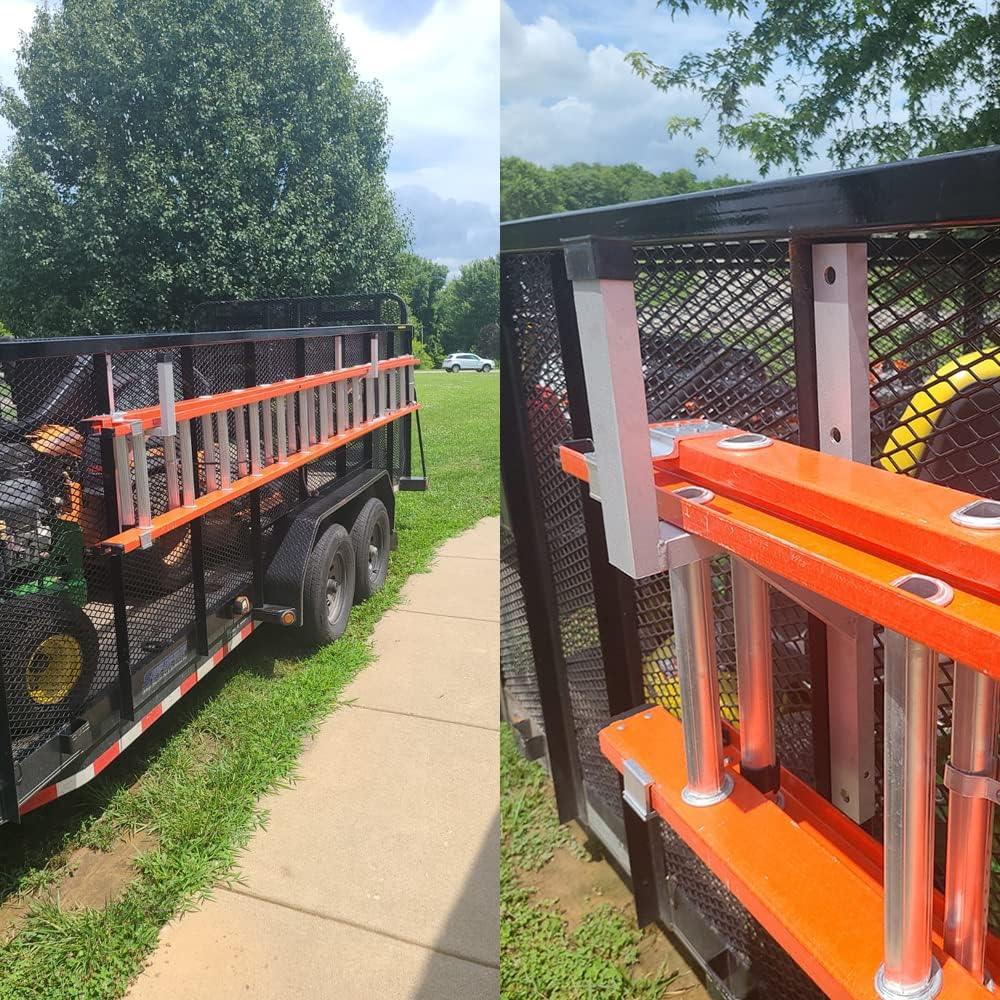 2x Aluminum Side Mount Trailer Ladder Rack - MELIPRON