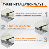 MELIPRON Adjustable Camper Trailer Rack Roof Ladder Rack Steel Square Crossbar for Pop Up Camper Universal Trailers-9
