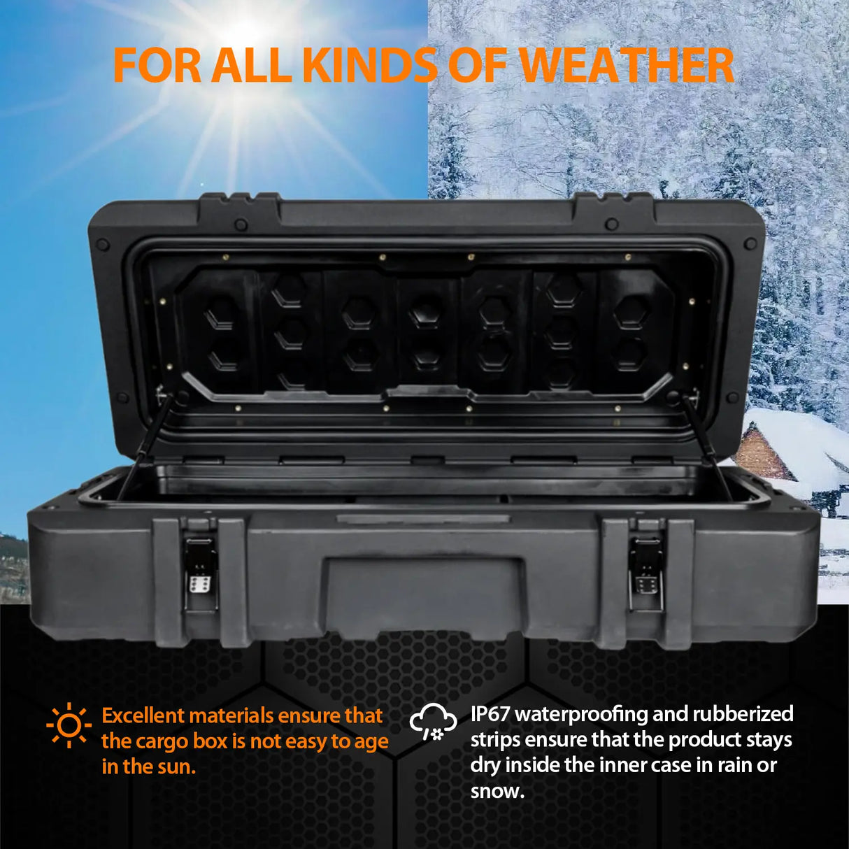 MELIPRON MGS Cargo Case with Molle Panel,Travel Assist Tires - MELIPRON