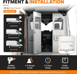 MELIPRON Van Partition with Hinged Door Fit for 2014-2026 Ford Transit 150/250/350 High Roof