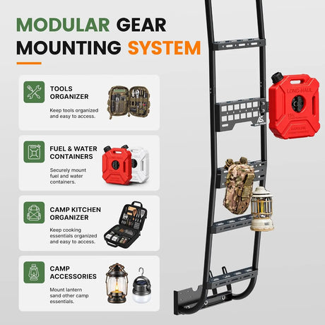 MELIPRON Van Side Ladder with MOLLE Panels Fit for Ford Transit Mid Roof
