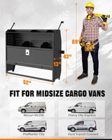 43" H x 13" D Steel Cargo Van Shelving Storage-2
