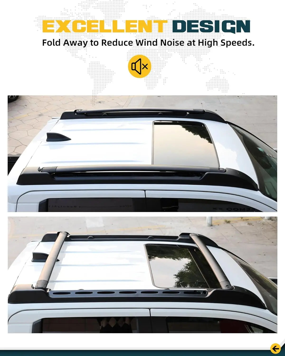 Roof Rack Cross Bars Kit for 2024 2025 Toyota Tacoma Double Cab - MELIPRON