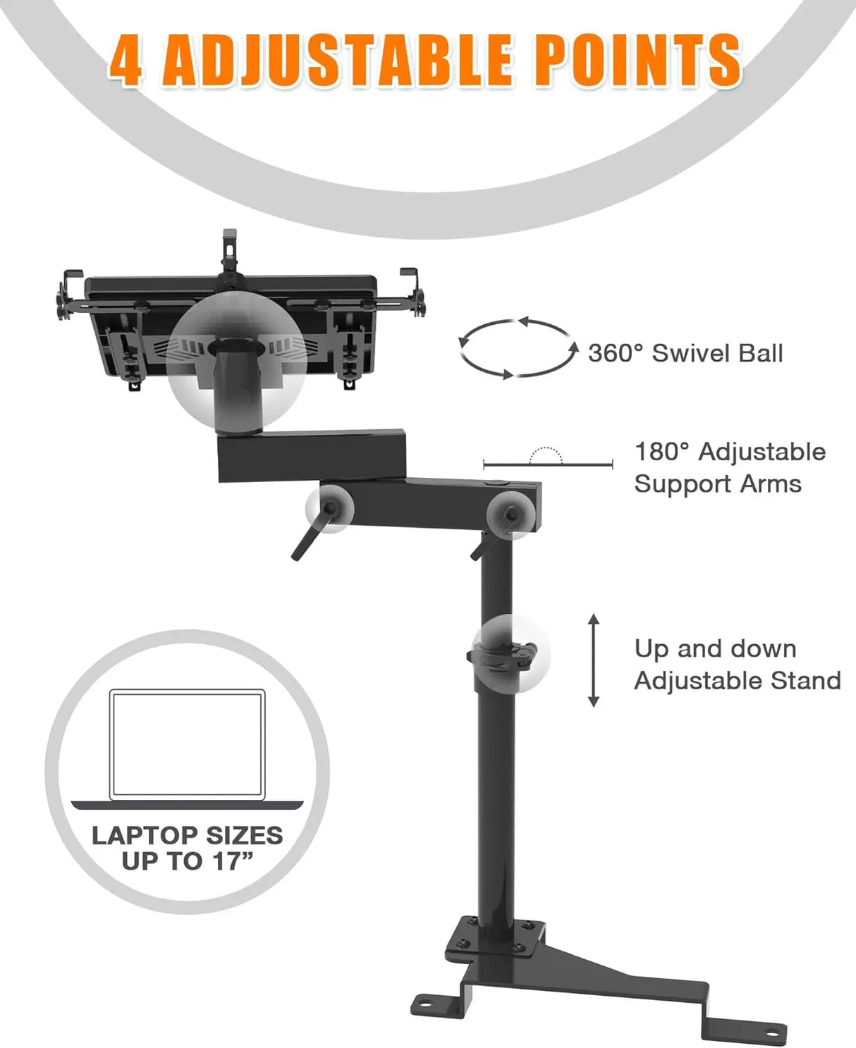 Vehicle Laptop Mount for Ford F150 250 350-10