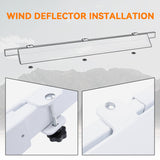 melipron van roof rack for 2015-2023 Ford Transit 150 250 350 with wind deflector-9