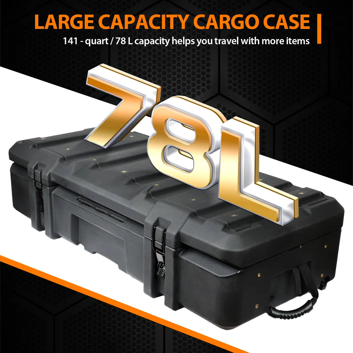 MELIPRON MGS Cargo Case with Molle Panel,Travel Assist Tires - MELIPRON