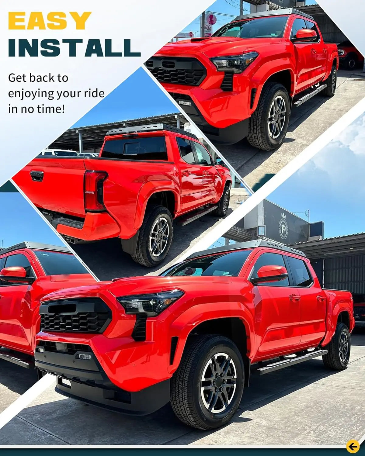 5.5" Running Boards for 2024 2025 Toyota Tacoma Double Cab - MELIPRON