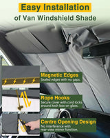 Magnetic Front Windshield Cover for Mercedes-Benz Sprinter Van NCV3/VS30 2007- on - MELIPRON