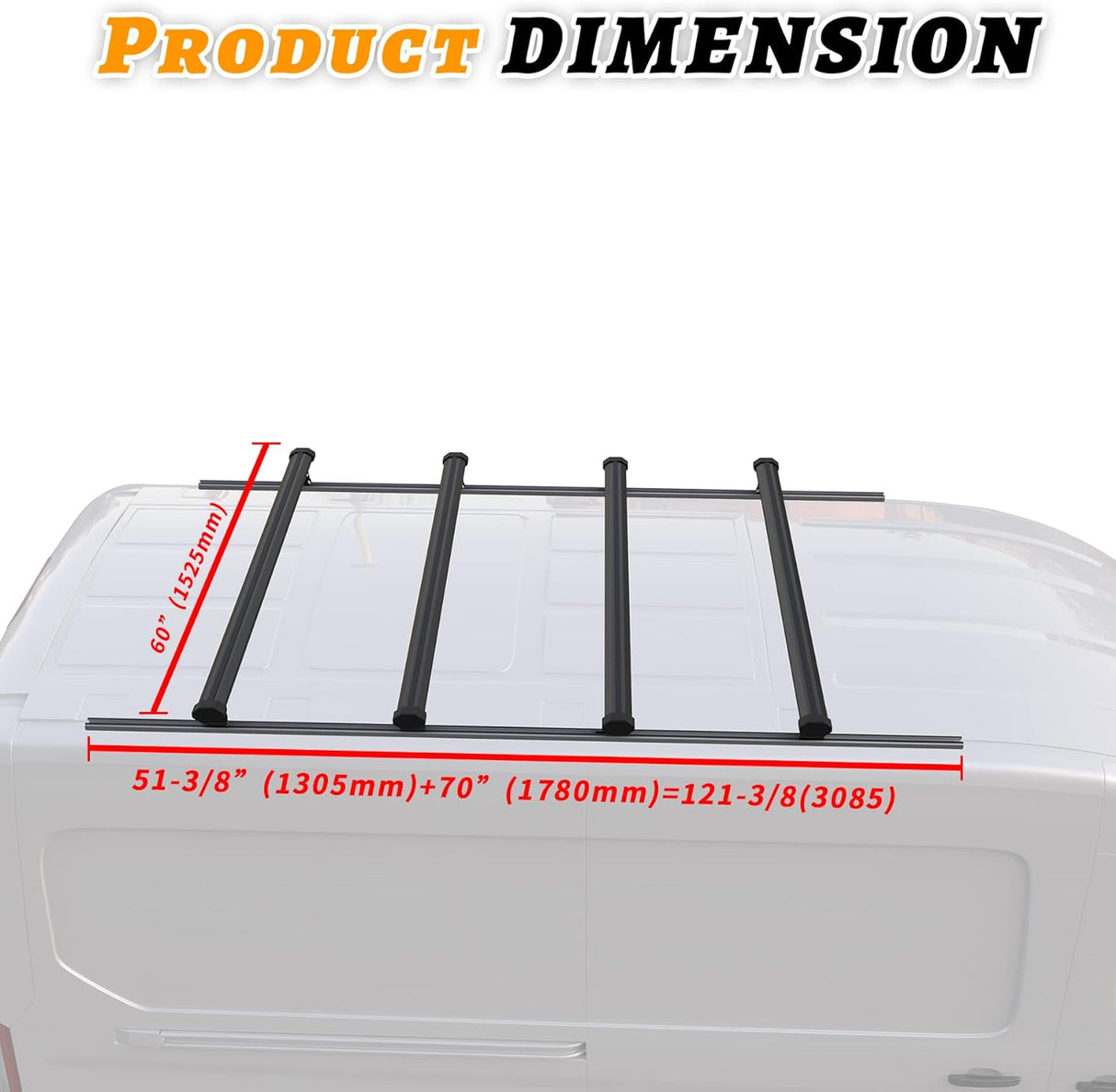 Roof Ladder Rack W/Side Rails for 2007-On Sprinter - MELIPRON