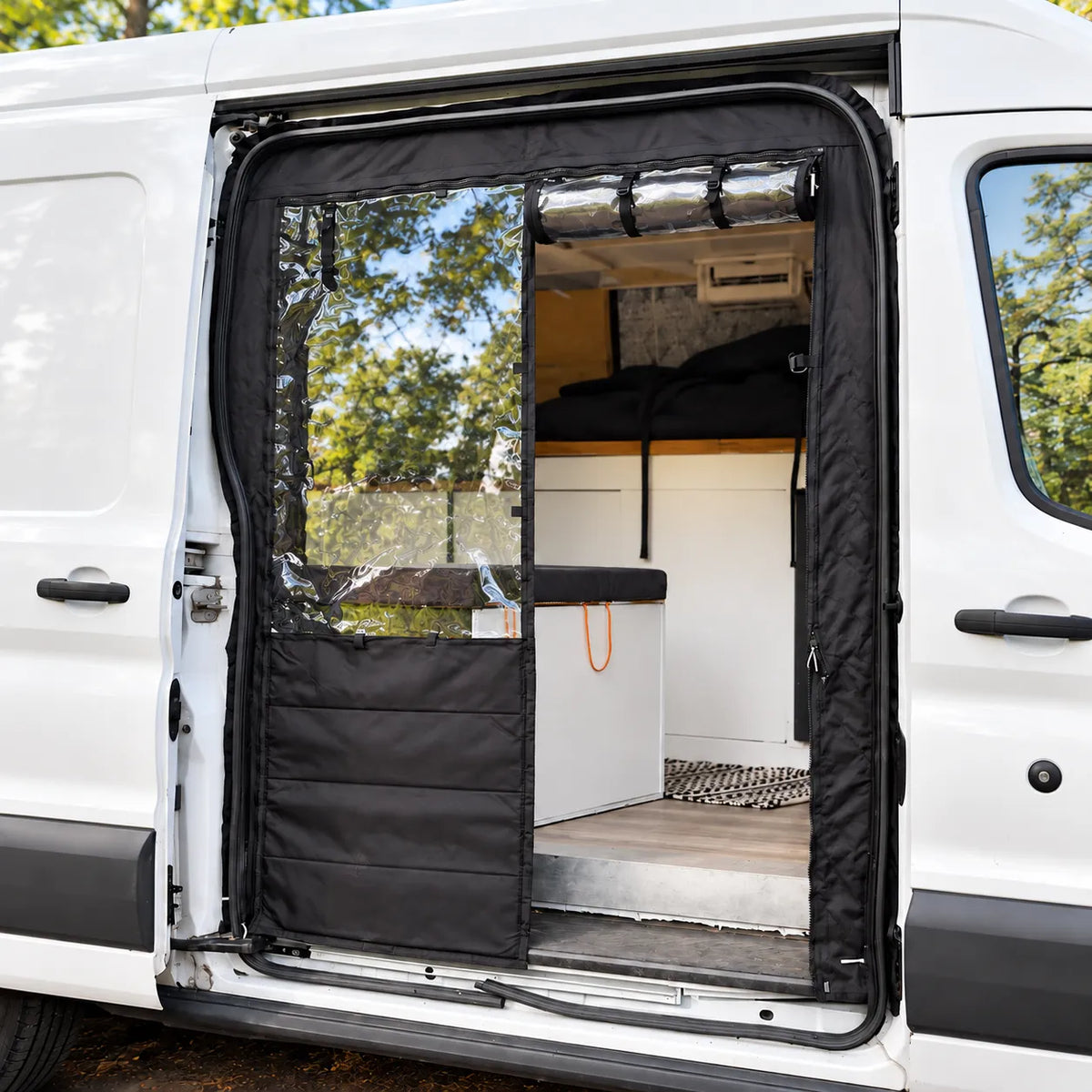 MELIPRON Insulated Side Door Chill Curtain for 2015-2026 Ford Transit Medium & High Roof