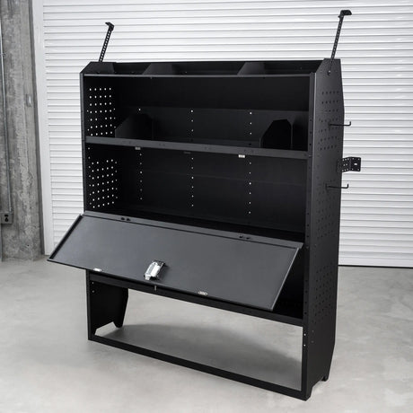 Melipron 46" H x 13" D Steel Cargo Van Shelving Storage with Door