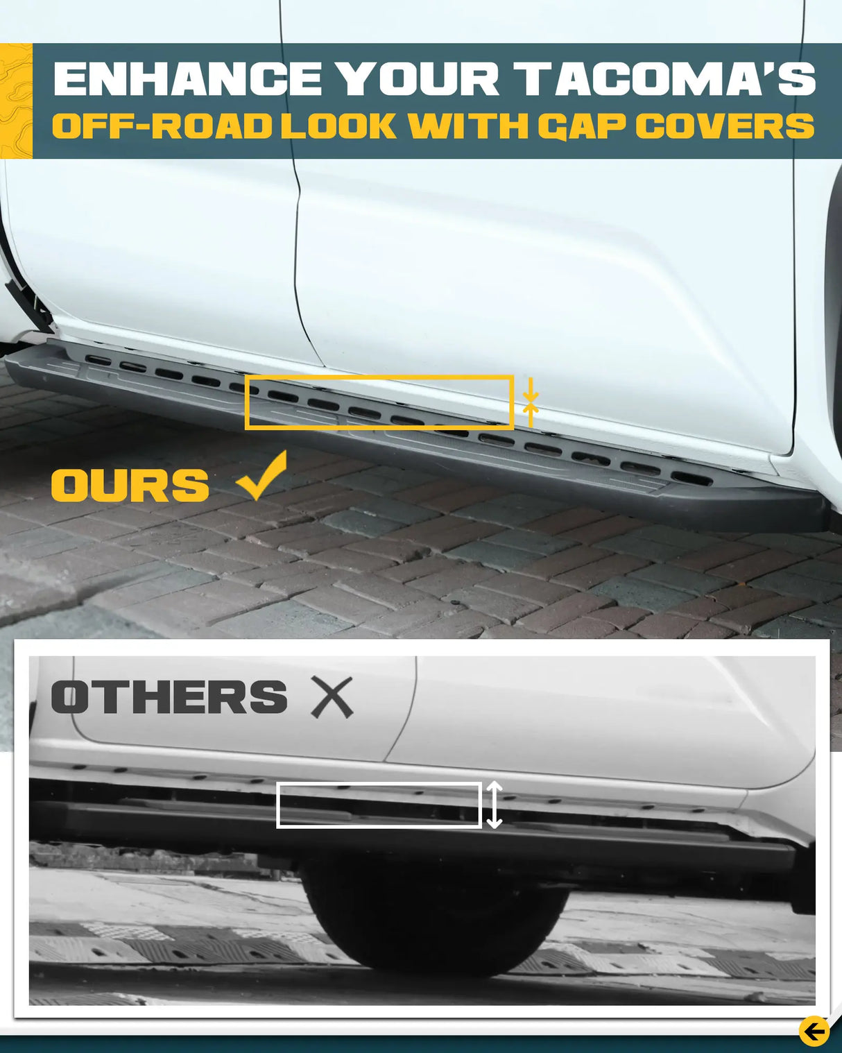 5" Running Boards Nerf Bars for 2024 2025 Toyota Tacoma Double Cab Crew Cab-4