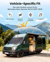 Insulated Blackout Van Window Covers for Mercedes Benz Sprinter NCV3 2007-2018 - MELIPRON