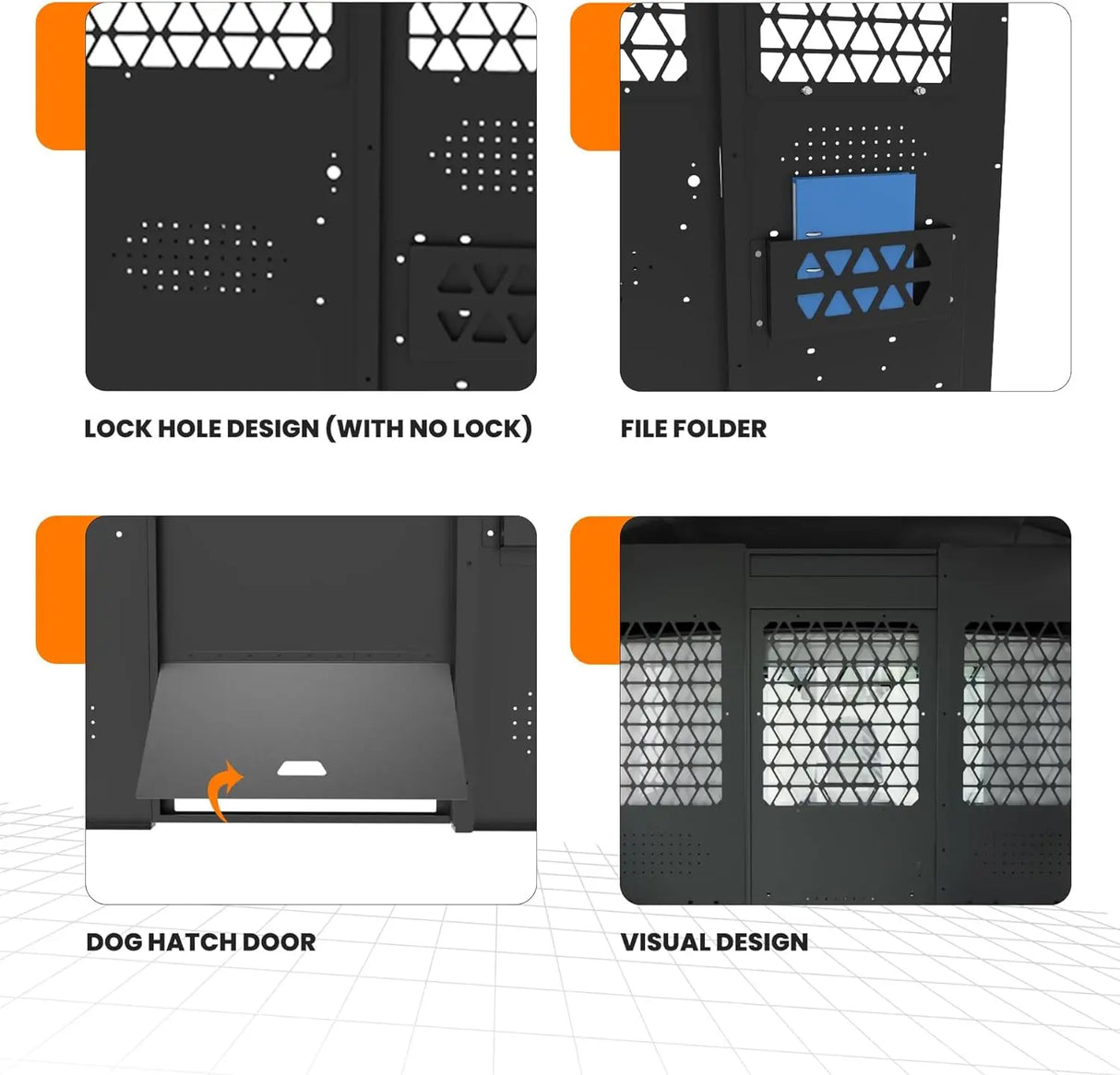 Van Black Partition Bulkhead Fit For Ford Transit Mid-Roof-9
