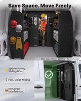 Melipron Van Bulkhead Partition for 2014-2026 Ford Transit Low Roof With Sliding Door