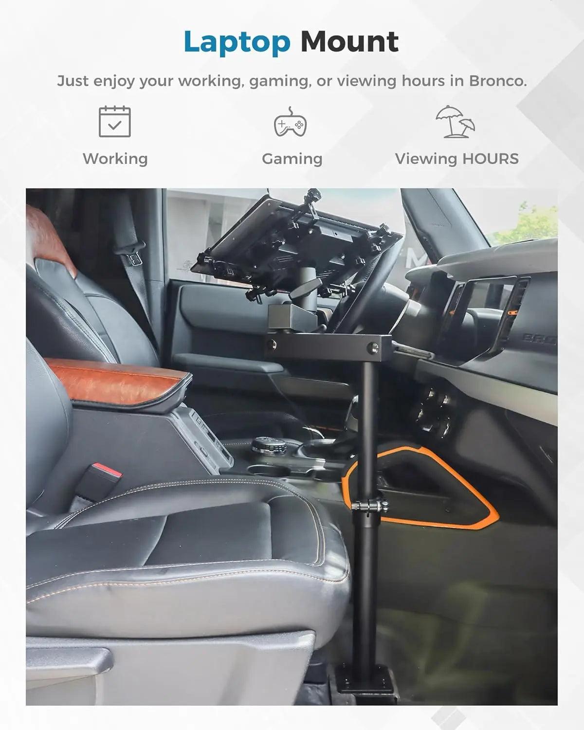 Aluminum Passenger Seat Laptop Mount for Ford Bronco - MELIPRON