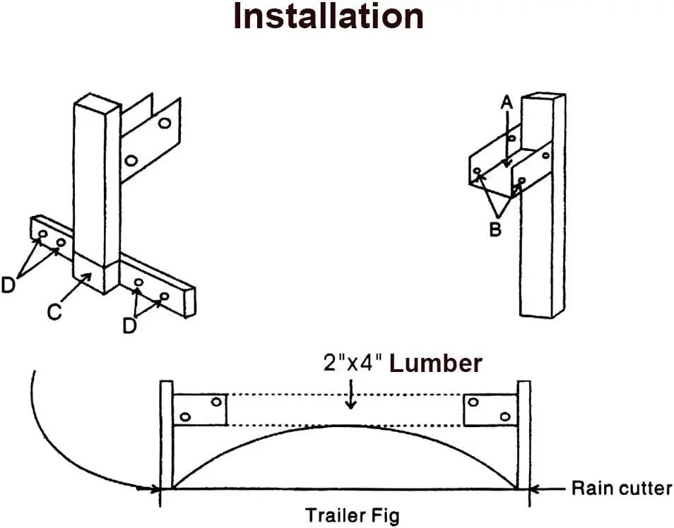 Aluminum Enclosed Trailer Roof Ladder Rack - MELIPRON