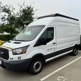 MELIPRON Aluminum Van Roof Rack Pro for Ford Transit 148" Mid Roof with Wind Fairing