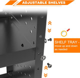MELIPRON Steel Cargo Van Shelving Storage Fit for Ford Transit, GM, NV, Promaster, Sprinter and Metris-12