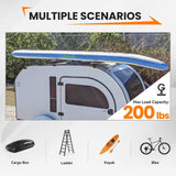 MELIPRON Adjustable Camper Trailer Rack Roof Ladder Rack Steel Square Crossbar for Pop Up Camper Universal Trailers-12