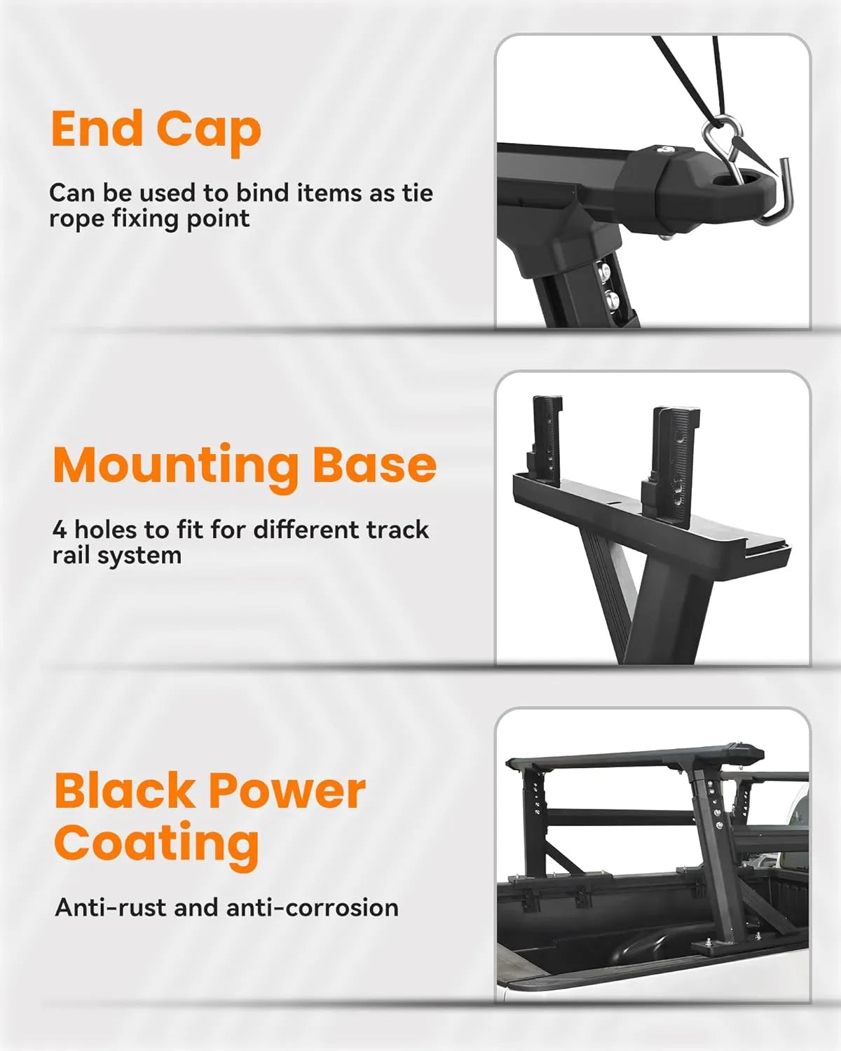 Truck Bed Rack for Truck w/Inner Rail System-10