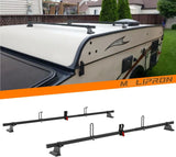 MELIPRON Adjustable Camper Trailer Rack Roof Ladder Rack Steel Square Crossbar for Pop Up Camper Universal Trailers-8
