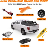 Overland Truck Bed Rack Tent Rack for Toyota Tacoma - MELIPRON