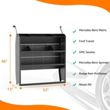 MELIPRON Steel Cargo Van Shelving Storage Fit for Ford Transit, GM, NV, Promaster, Sprinter and Metris-13