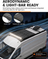 MELIPRON Ford Transit 148" Mid Roof Aluminum Roof Rack – Heavy-Duty Utility Platform with 6pcs Molle Decks for Solar Panels & Overland Gear