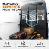 MELIPRON Steel Van Partition for Nissan NV High Roof with Locking Hinged Door
