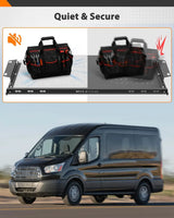 Melipron Overhead Headliner Shelf with Curtain Rod for Ford Transit Mid & High Roof 2015-2026